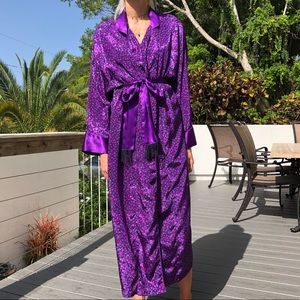 VS Gold Label Purple Maxi Fringe Robe